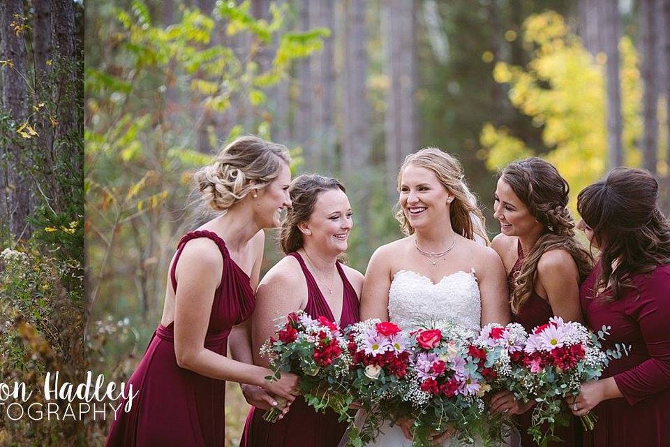 Bride and girls