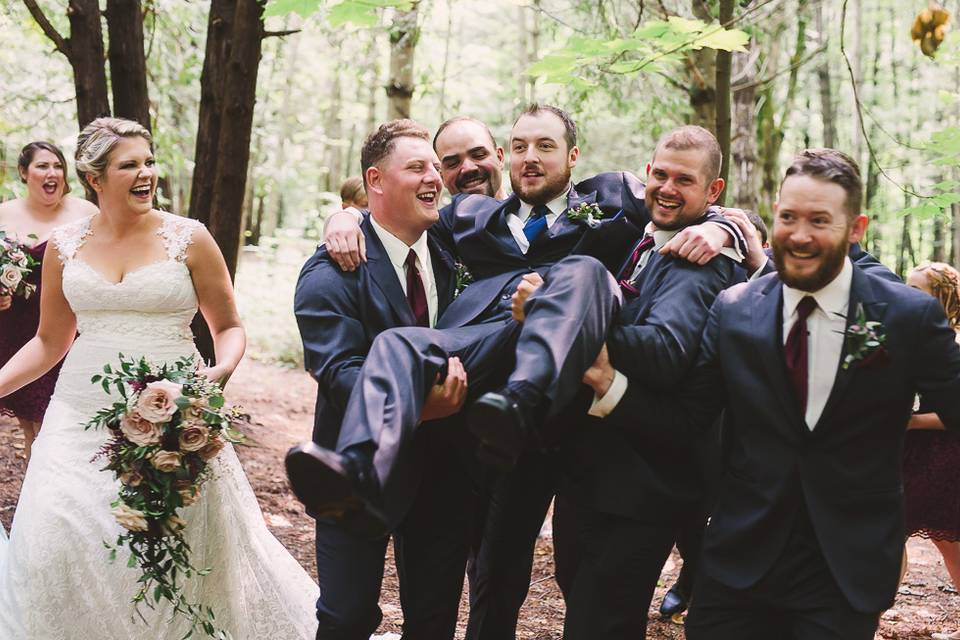 Carrying the groom