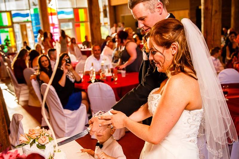 Cutting the cake