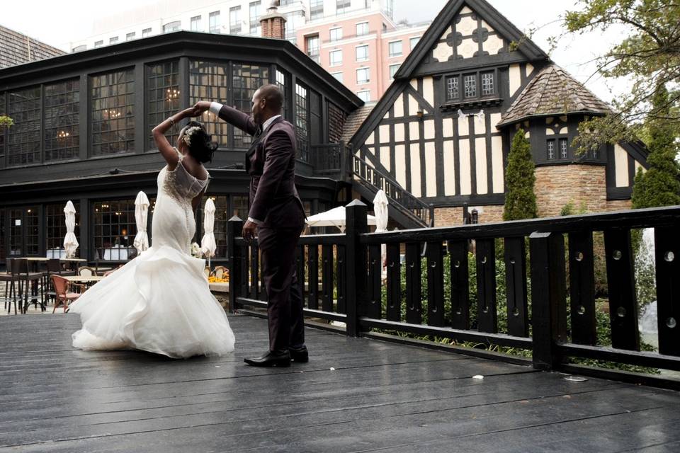 Twirling bride