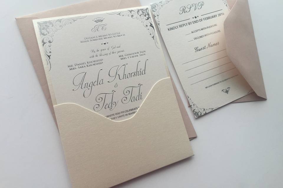 Stardream wedding invitation