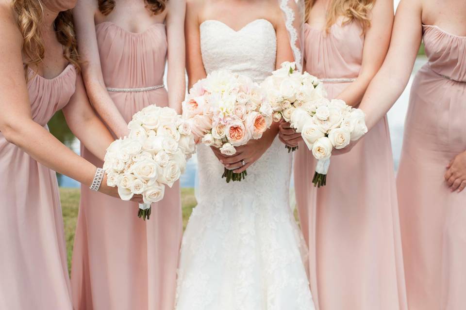 Blush Bridesmaids dresses