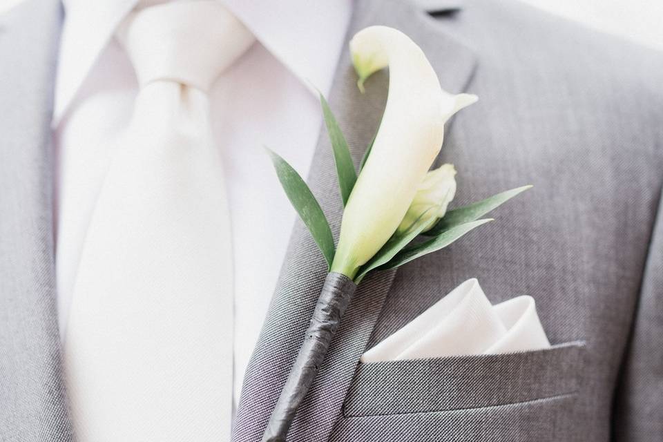 Calla lily boutonniere