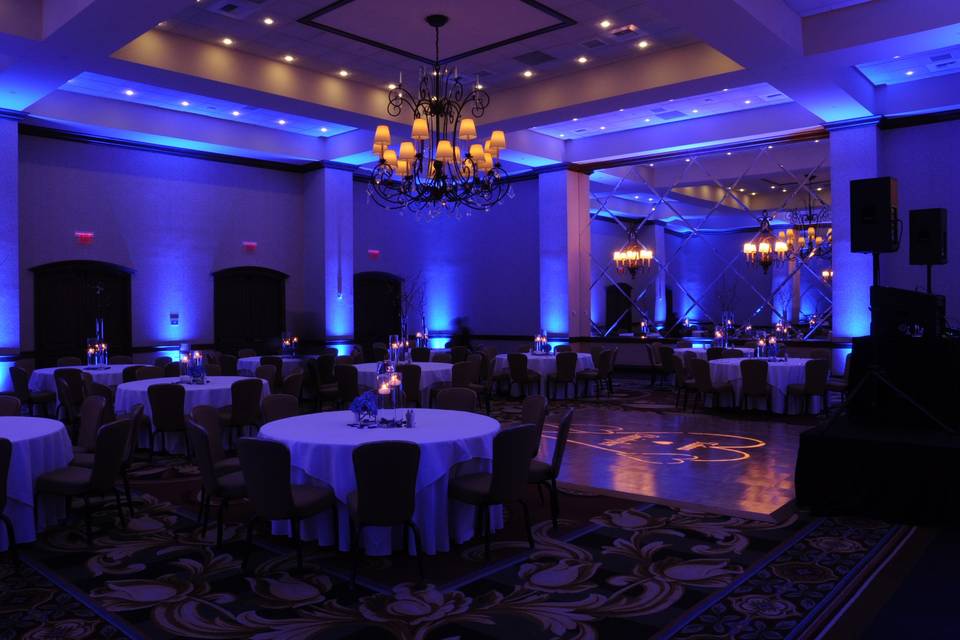 Wedding Venue Uplighting Setup