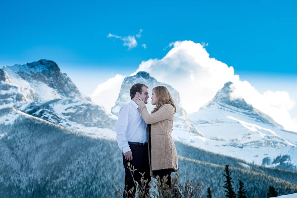 Having fun at Lake Louise