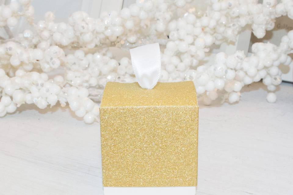 Gold Favor Boxes