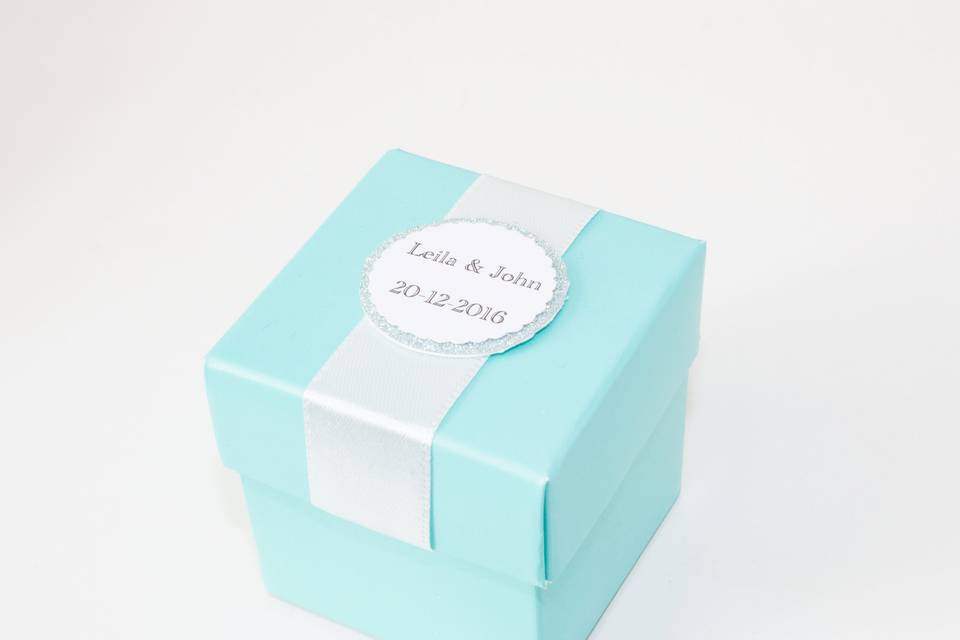 Turquoise Blue Favor Boxes