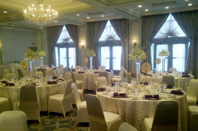 Waterfront hotel wedding