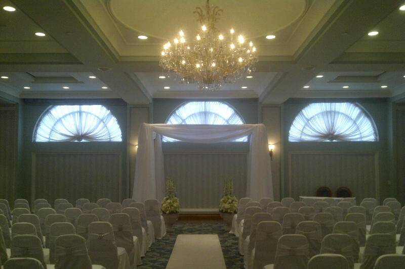 Waterfront hotel wedding