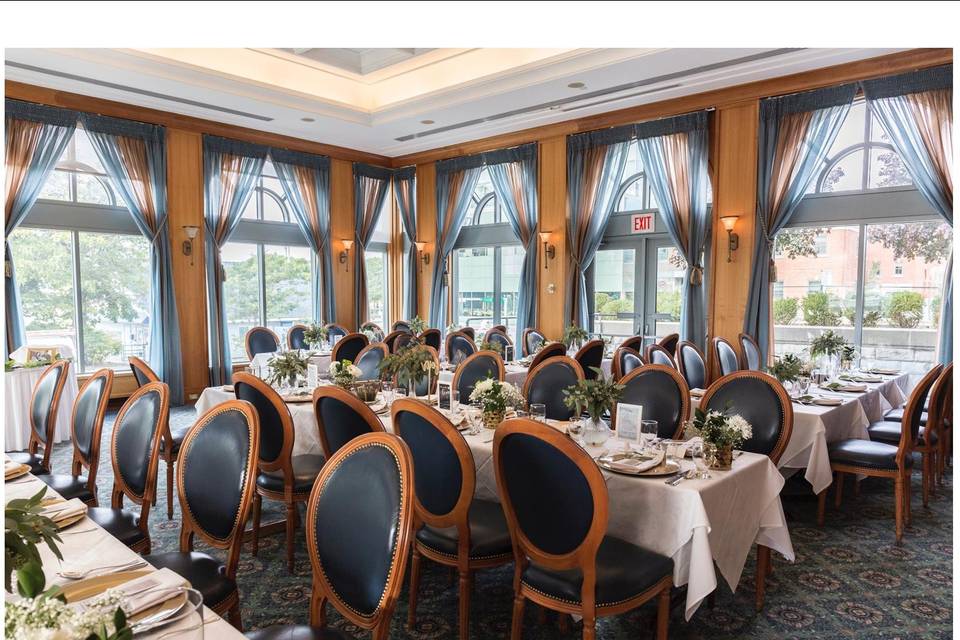 Waterfront restaurant wedding