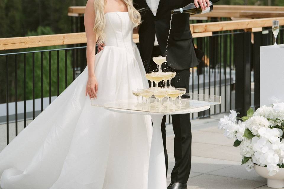 Rooftop Champagne Tower