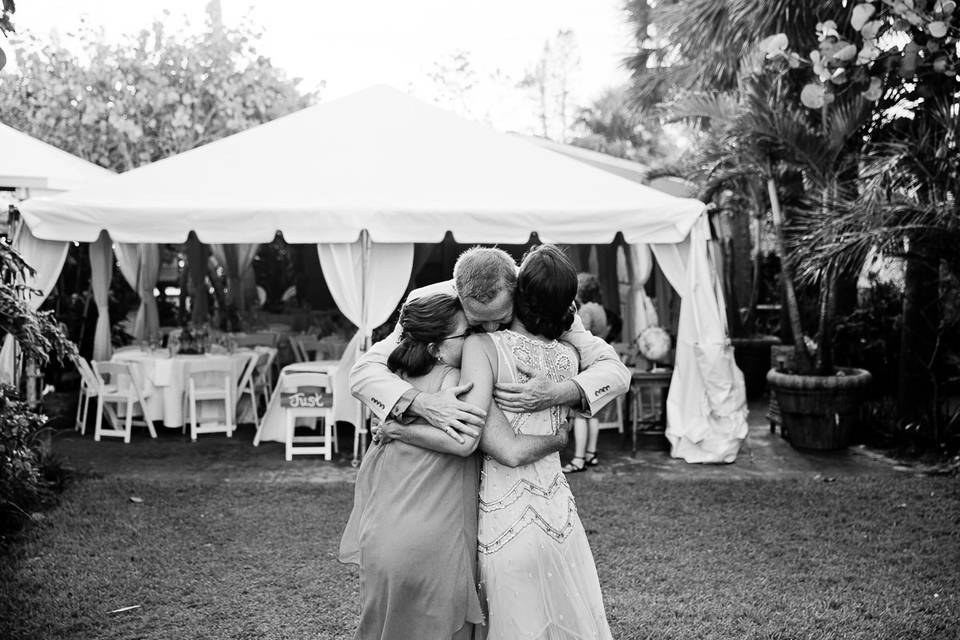 Bride and parents