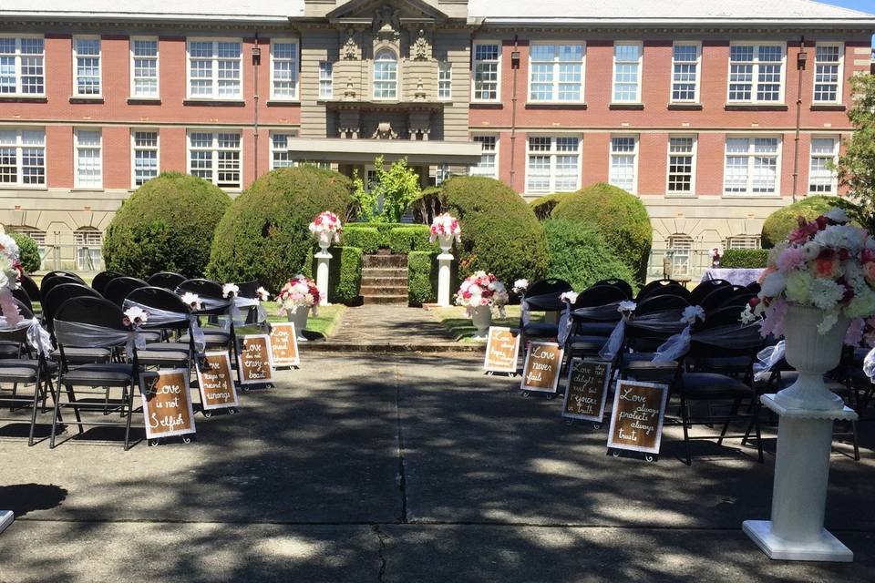 Ceremony setup all