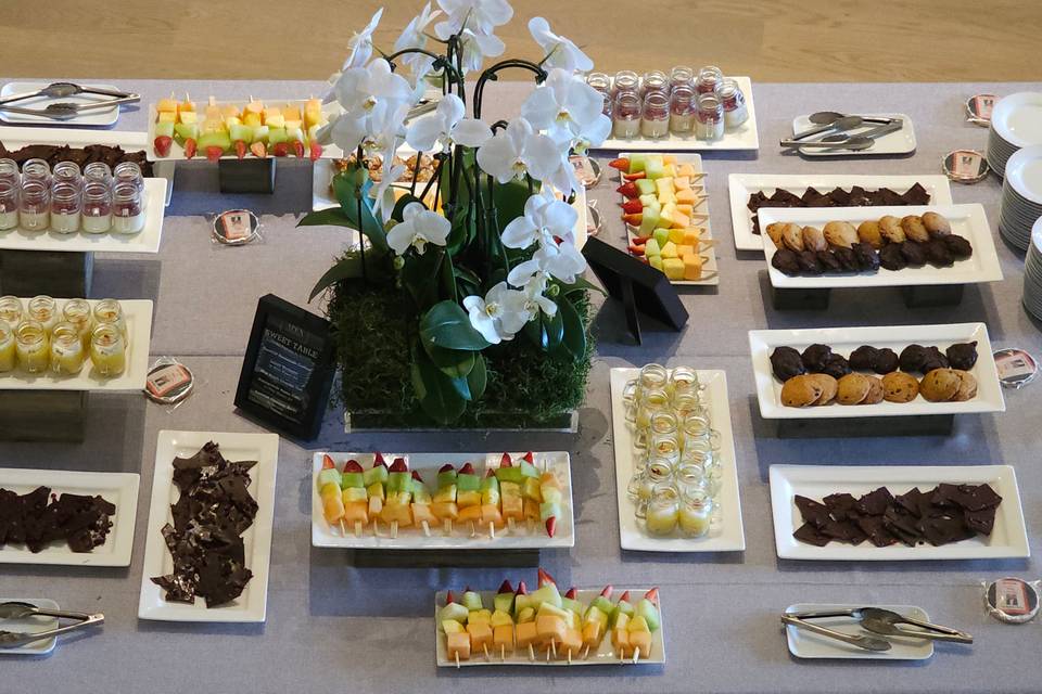 Assorted dessert table