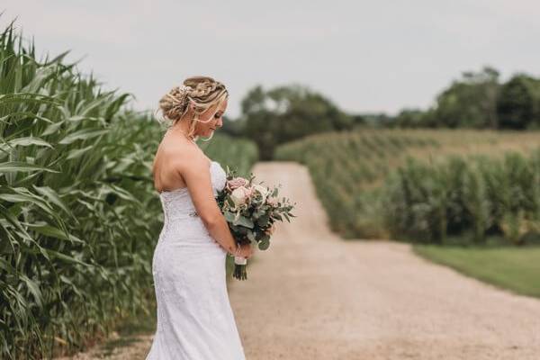 Bride in the corn