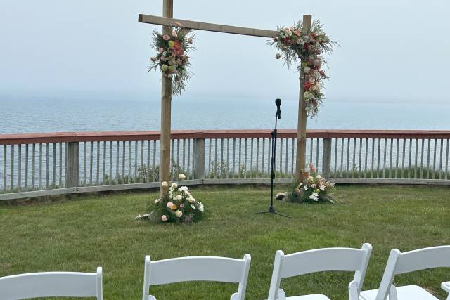 Arch overlooking ocean