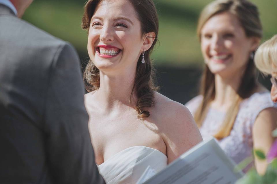 Bride during ceremony