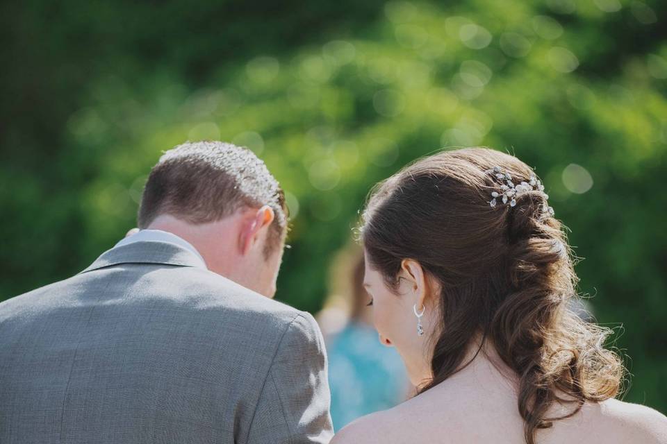 Bride and groom at ceremony