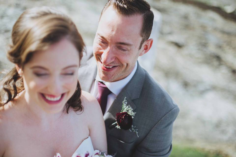 Bride and groom portrait