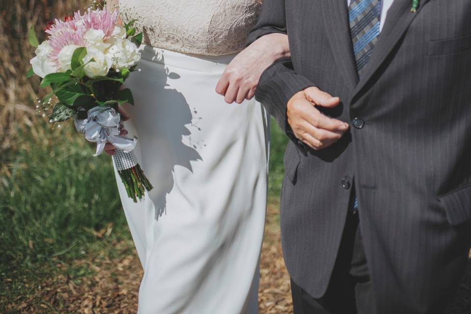 Bride and father