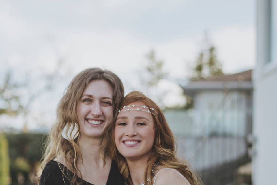 Bride and friends