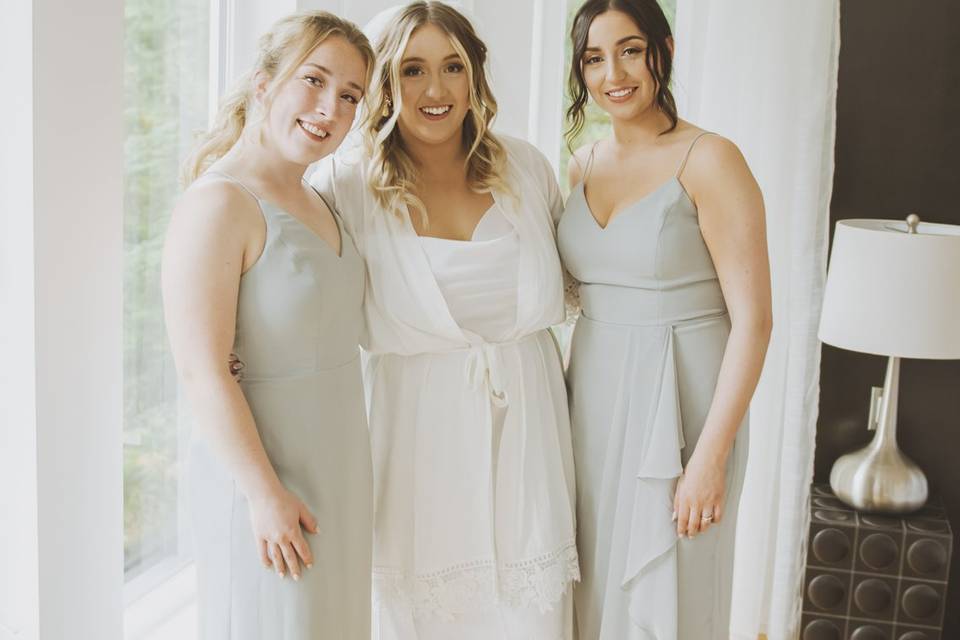 Bride and Bridesmaids