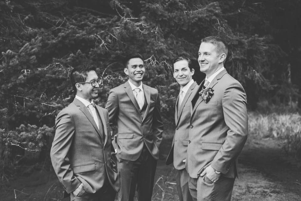 Groom and groomsmen