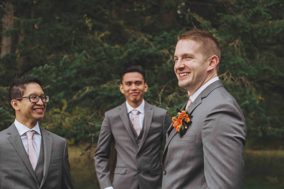 Groom and groomsmen