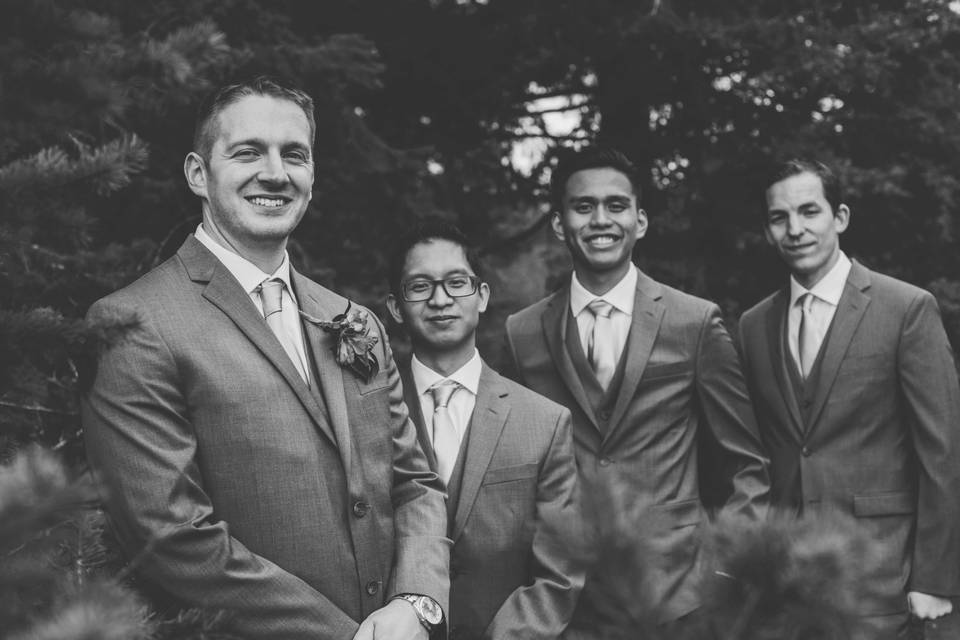 Groom and groomsmen