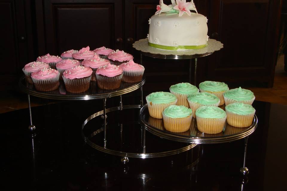 Wedding cupcake & cake I made