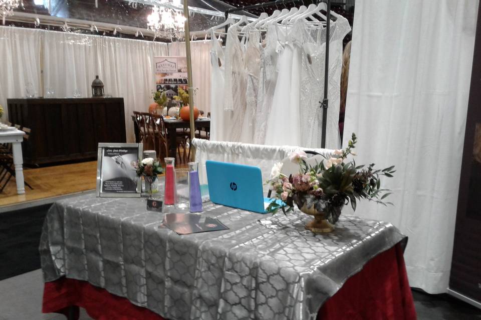My table at the bridal show