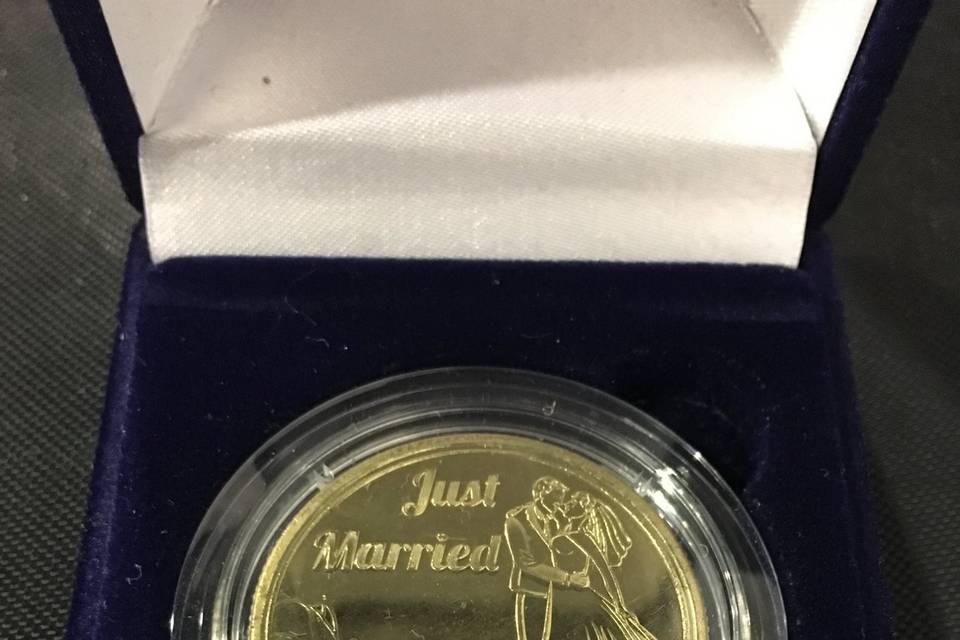 Just Married Coin in Box