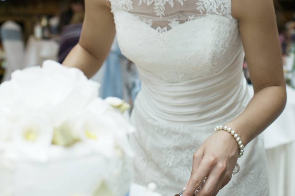 Bride and cake