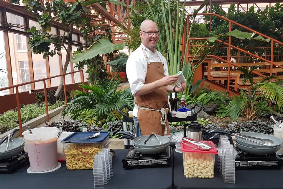 Chef-attended pasta station
