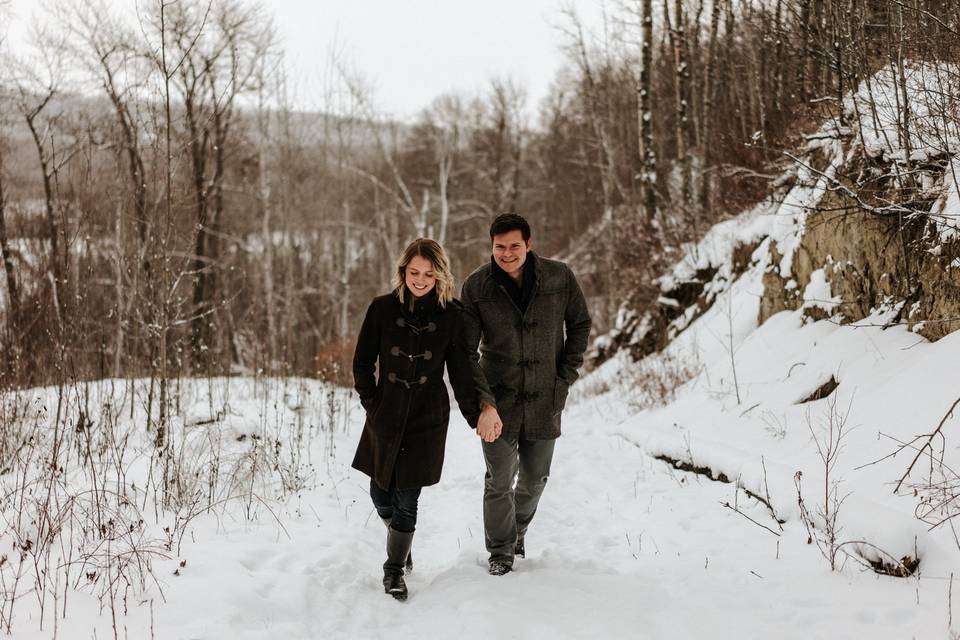 Winter engagement session