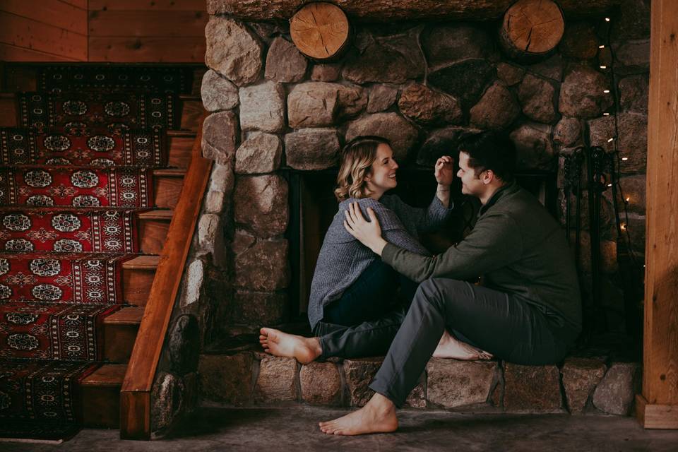 Winter engagement session