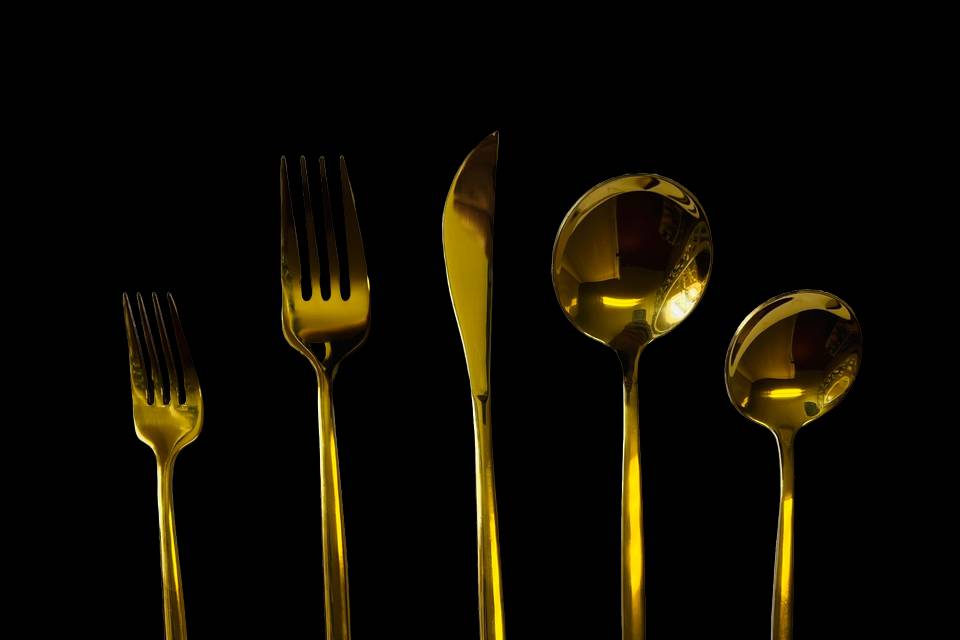 Gold cutlery