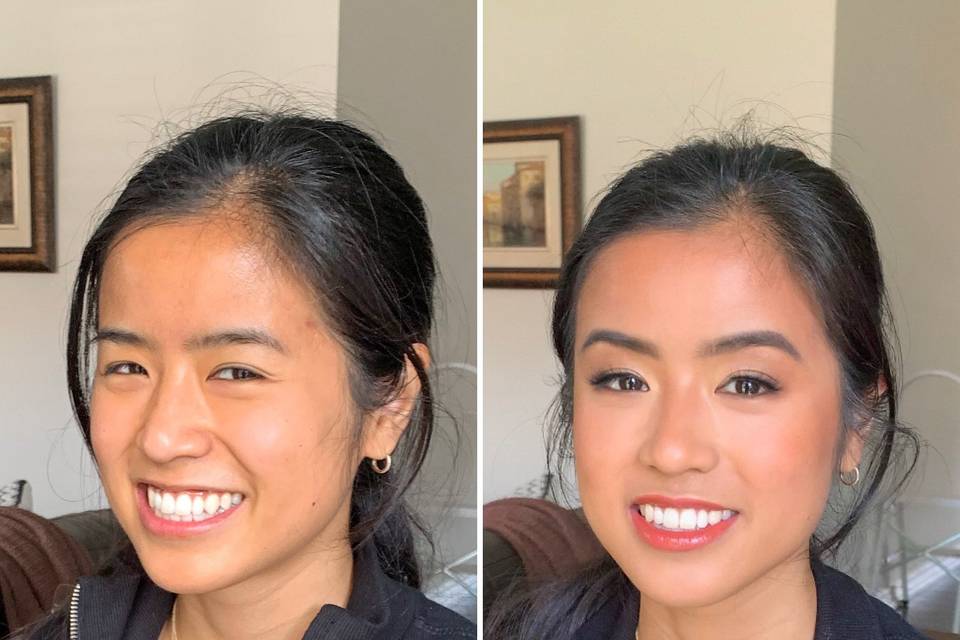 Natural bridal soft glam makeu