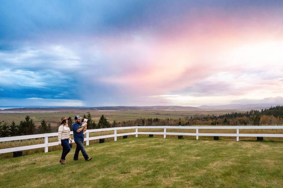 Venue grounds and view sunset