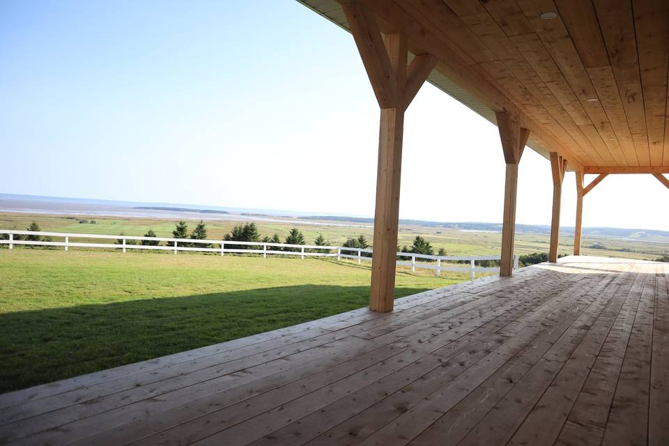 Covered deck view