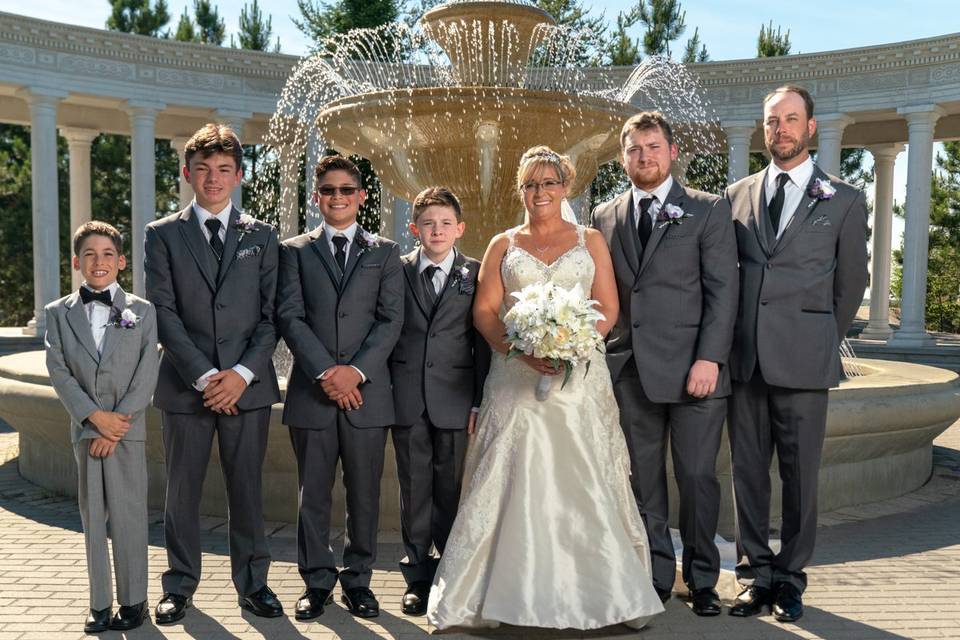 Bride and the boys