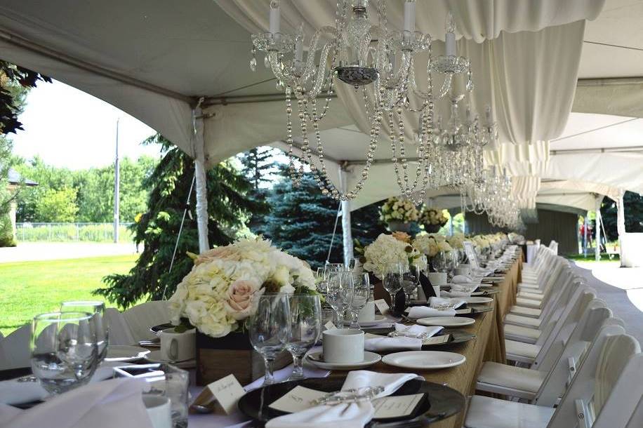 Extravagant reception table