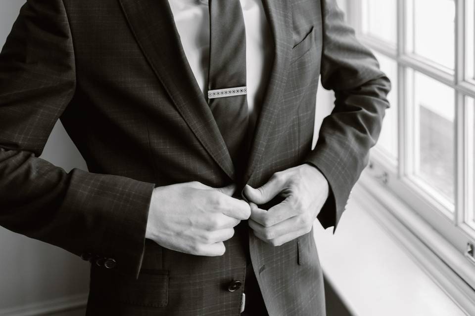 Groom Getting Ready