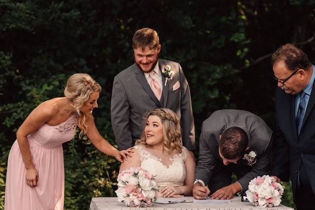 Our antique signing table