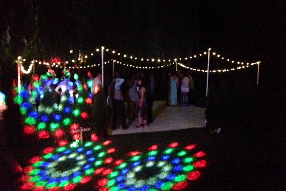 Dance floor light effects