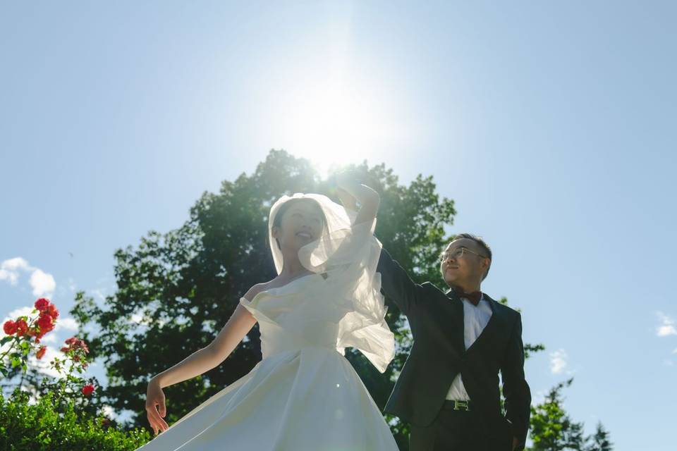 Wedding day at Cecil Green