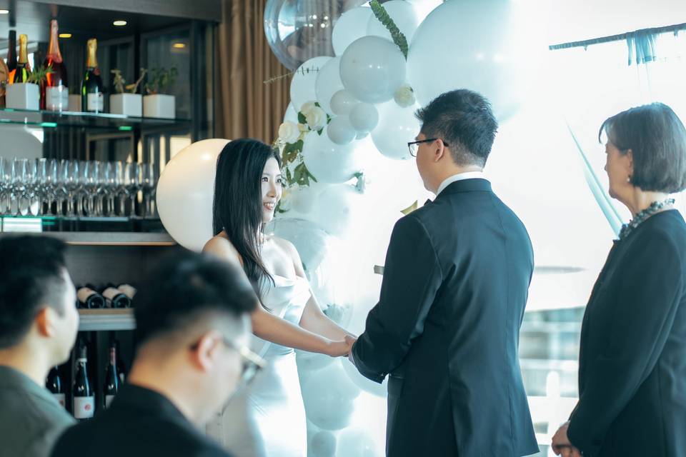 A wedding at Five sails