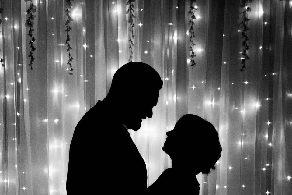 Newlywed silhouette