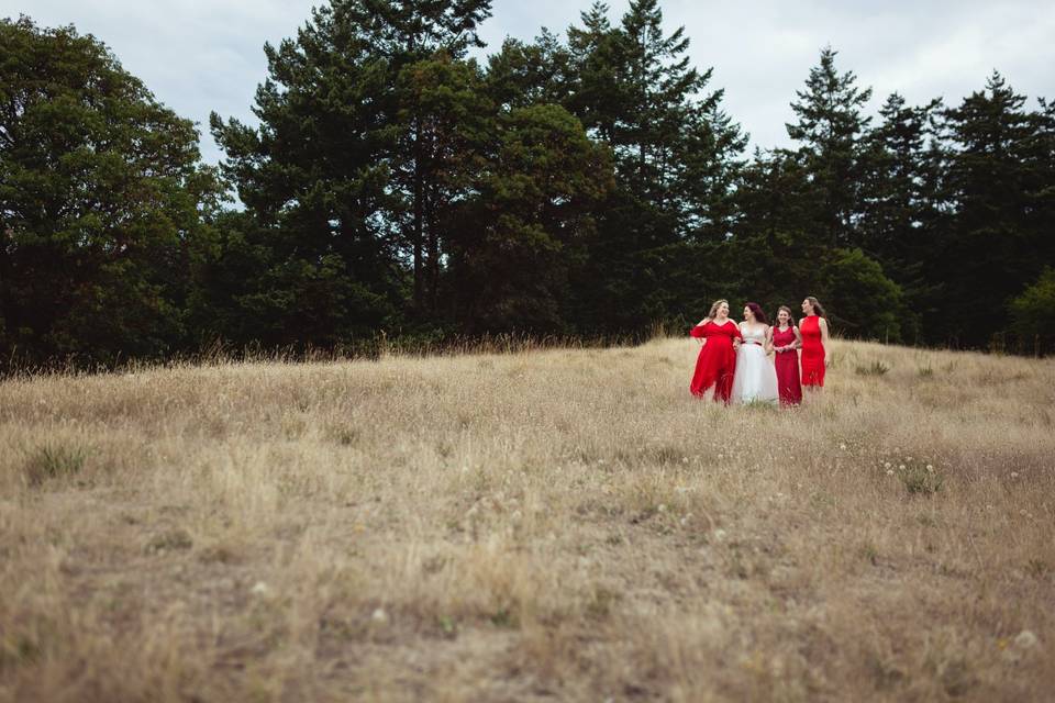 Bridesmaids on Gabriola