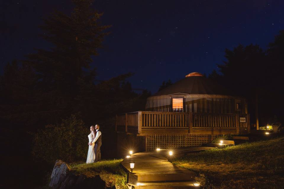 Merridale Yurt at Night